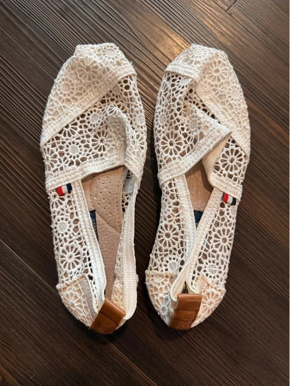 Jean Paul Norwegian white crochet ballet flats 36 women